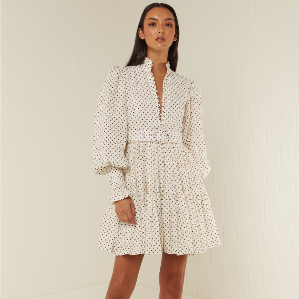 Palm Noosa Polka Dot Mini Dress, Size 4 NWT